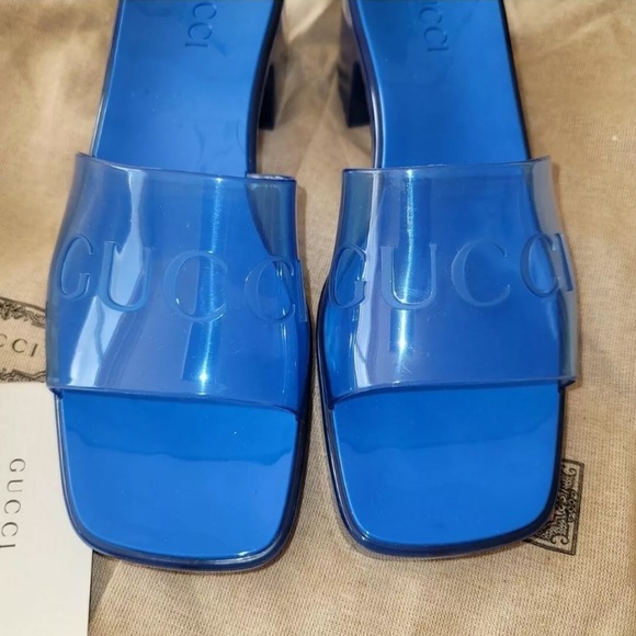 Transparent blue gucci slides - Picture 5 of 16